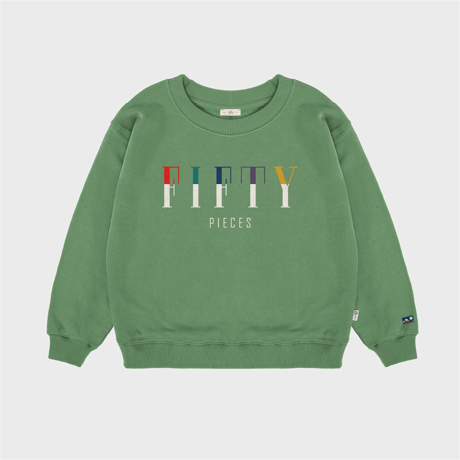 Fifty Pieces Çocuk Yeşil Düşük Omuzlu Sweatshirt