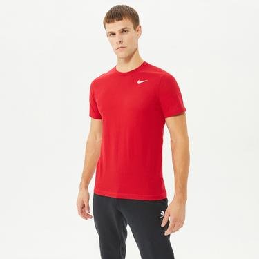  Nike Dri-FIT Dri-FIT Crew Solid Erkek Kırmızı T-Shirt