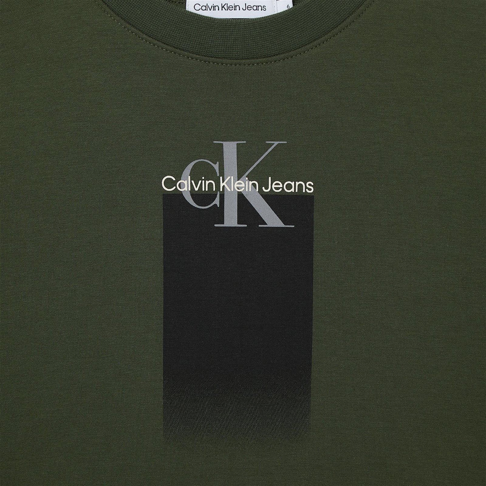 Calvin Klein Gradient Logo Çocuk Yeşil Sweatshirt