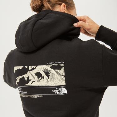  The North Face Coordinates Crop Kadın Siyah Hoodie Sweatshirt