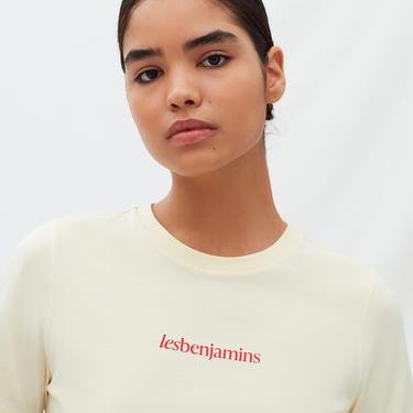  Les Benjamins Essentials Kadın Krem Rengi T-Shirt