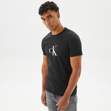  Calvin Klein Jeans Institutional Erkek Siyah T-Shirt