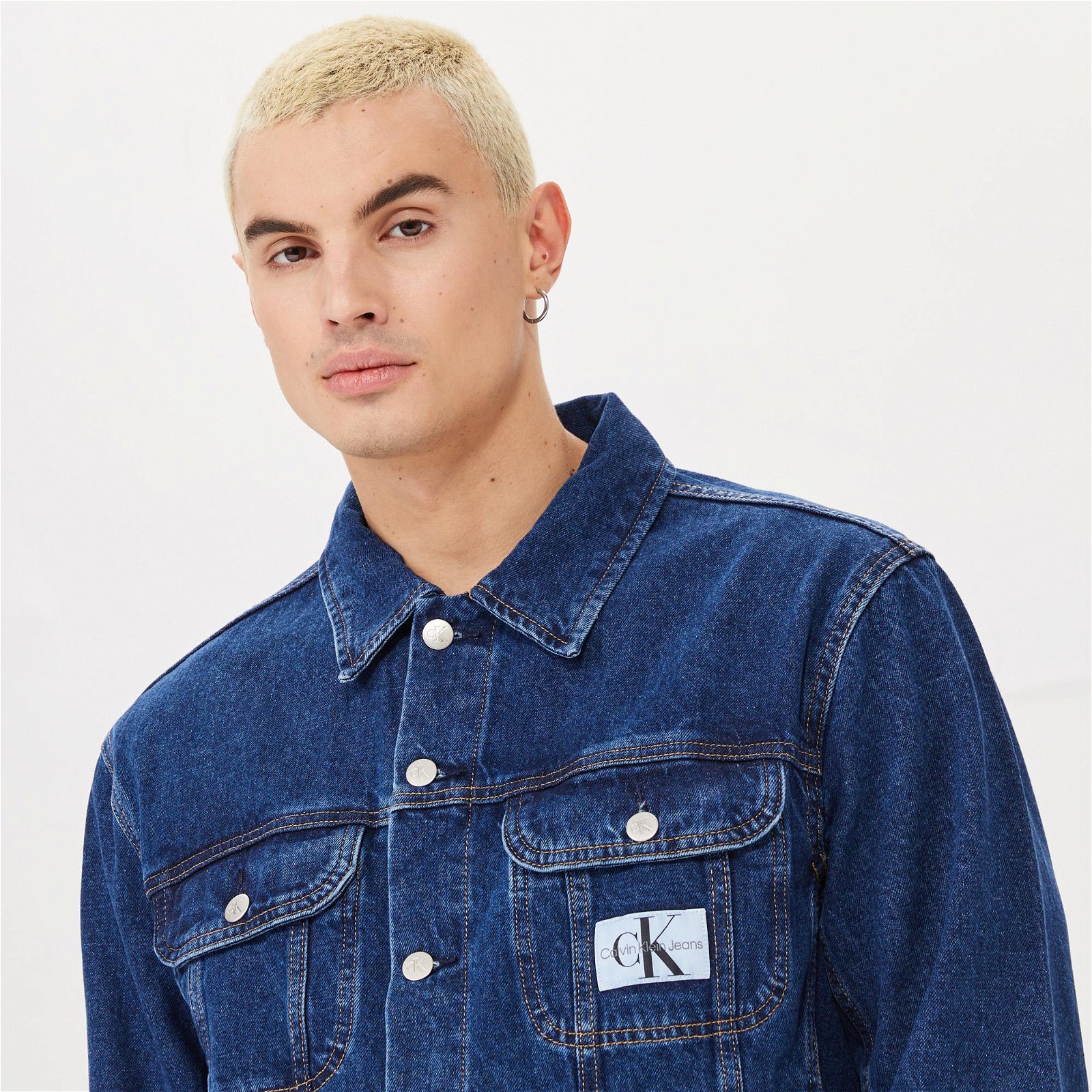 Calvin Klein Regular 90S Denim Erkek Mavi Ceket