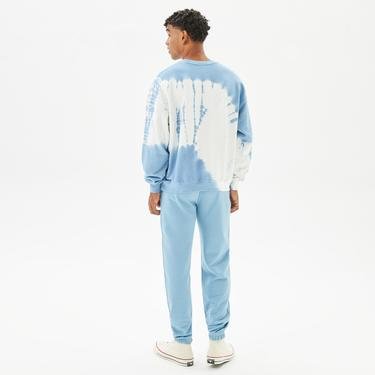  Fifty Pieces Erkek Mavi Batik Oversize Sweatshirt