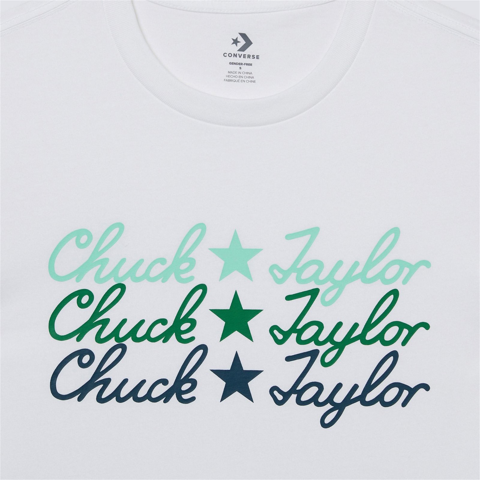 Converse Go-To Chuck Taylor Script Unisex Beyaz T-Shirt