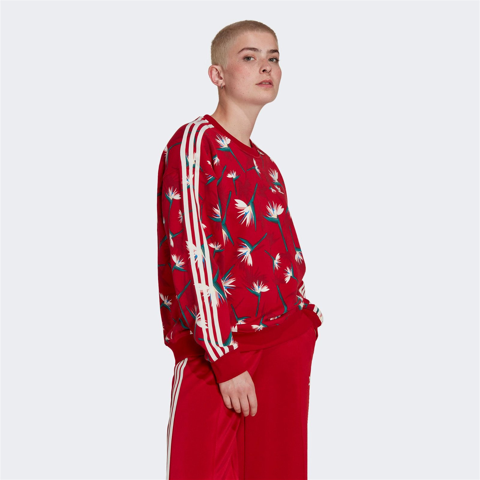 adidas Crew Kadın Kırmızı Sweatshirt