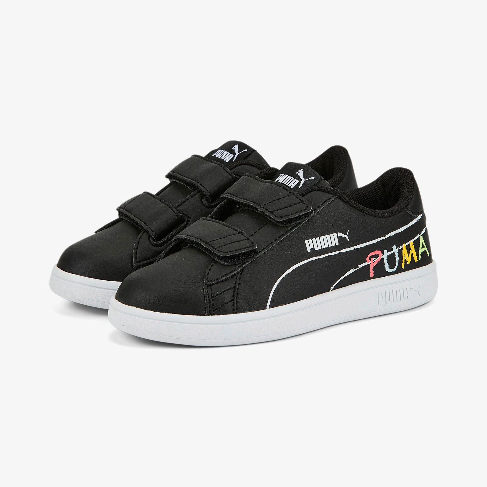 Puma Smash V2 Home School V Ps Çocuk Siyah Spor Ayakkabı