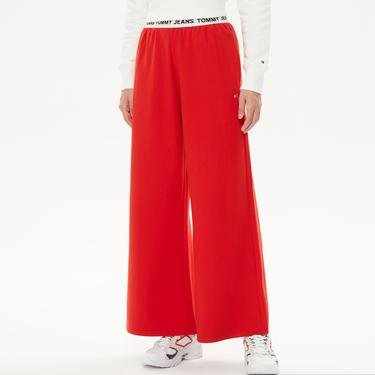  Tommy Jeans Logo Wband A-Line Kadın Kırmızı Eşofman Altı
