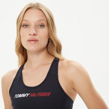  Tommy Hilfiger Sport Logo Medium Support Kadın Lacivert Bra