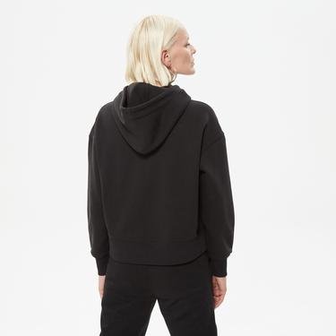  Calvin Klein Shrunken institutional Kadın Siyah Hoodie Sweatshirt
