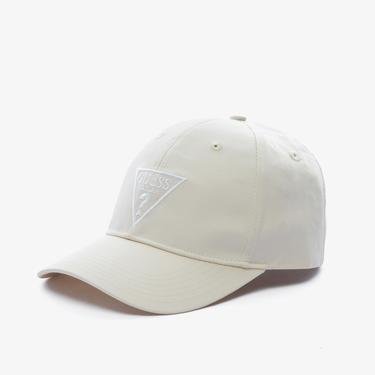  Guess Logo Baseball Kadın Krem Rengi Şapka