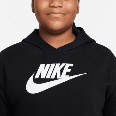  Nike Sportswear Club Crop Hoodie Çocuk Siyah Sweatshirt
