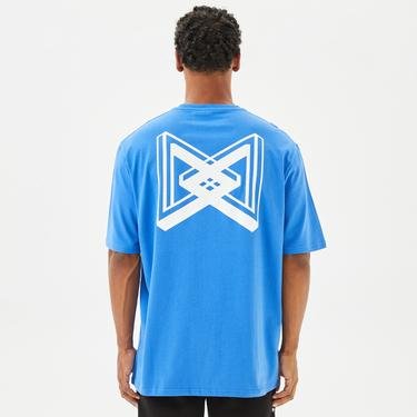  Common People Triangle Moody Oversized Unisex Mavi T-Shirt