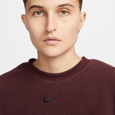  Nike Sportswear Plush Mod Crop Crew Kadın Bordo Sweatshirt
