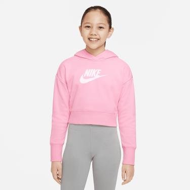  Nike Sportswear Club Fit Crop Hoodie Çocuk Pembe Sweatshirt