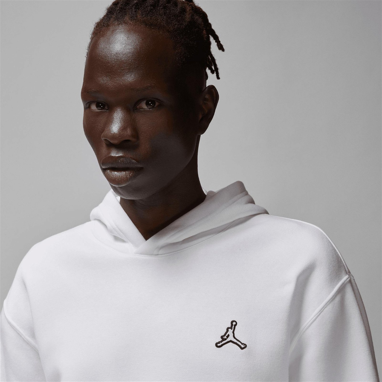 Jordan Essential Fleece Hoodie Erkek Beyaz Sweatshirt