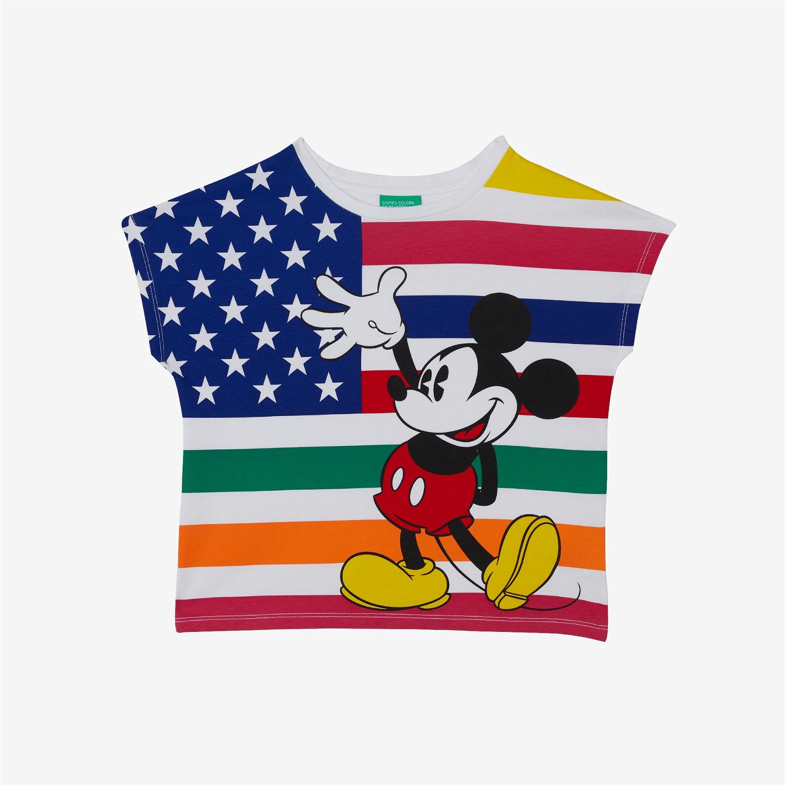 Benetton KJ JCCxUCB Mickey Mouse Çocuk Renkli T-Shirt