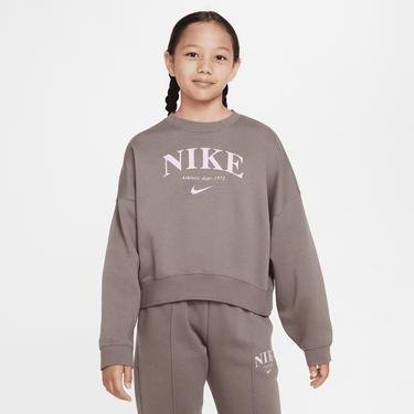  Nike Sportswear Trend Fleece Crew Çocuk Gri Sweatshirt