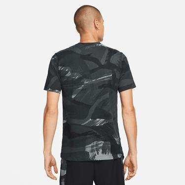  Nike Dri-FIT Camo Printed Erkek Siyah T-Shirt