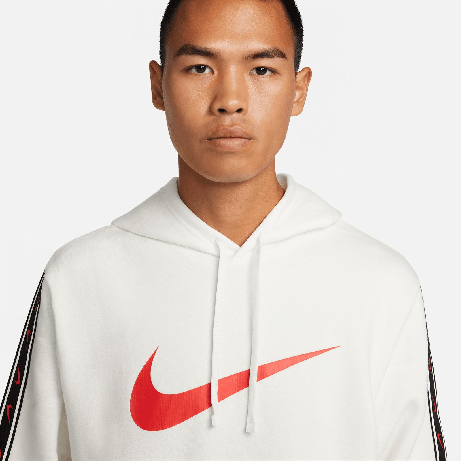 Nike Sportswear Repeat Fleece Hoodie Erkek Krem Sweatshirt