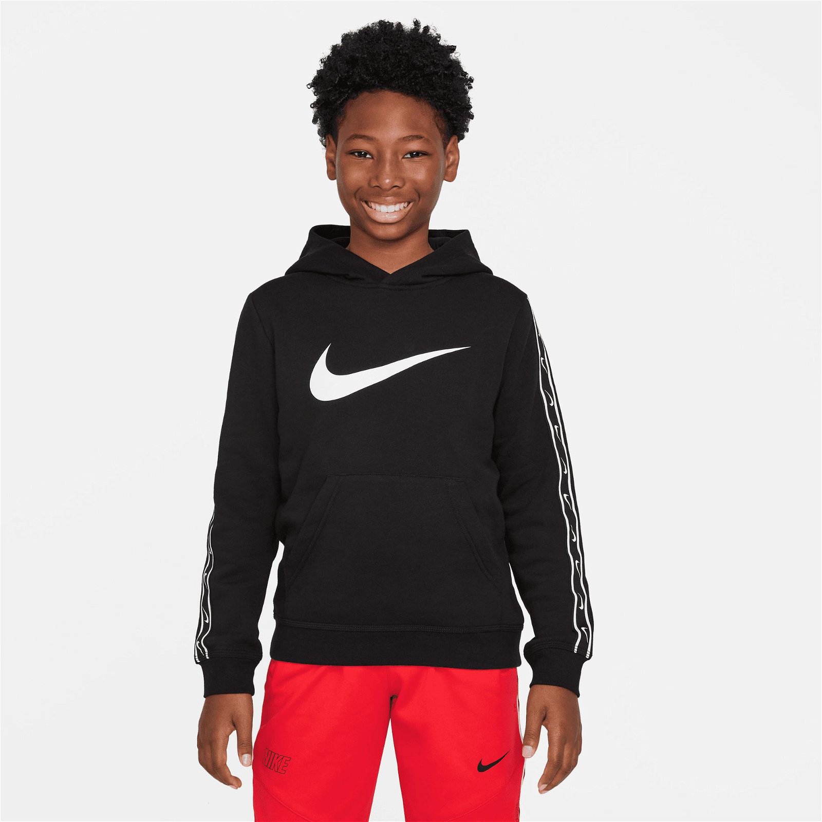 Nike Sportswear Repeat Fleece Hoodie Çocuk Siyah Sweatshirt