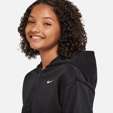  Nike Therma-FIT + Full-Zip Hoodie Çocuk Siyah Sweatshirt