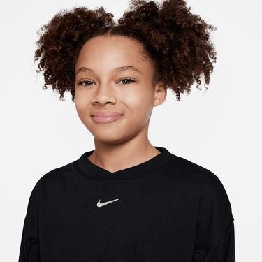  Nike Yoga Dri-FIT Fleece Çocuk Siyah Sweatshirt