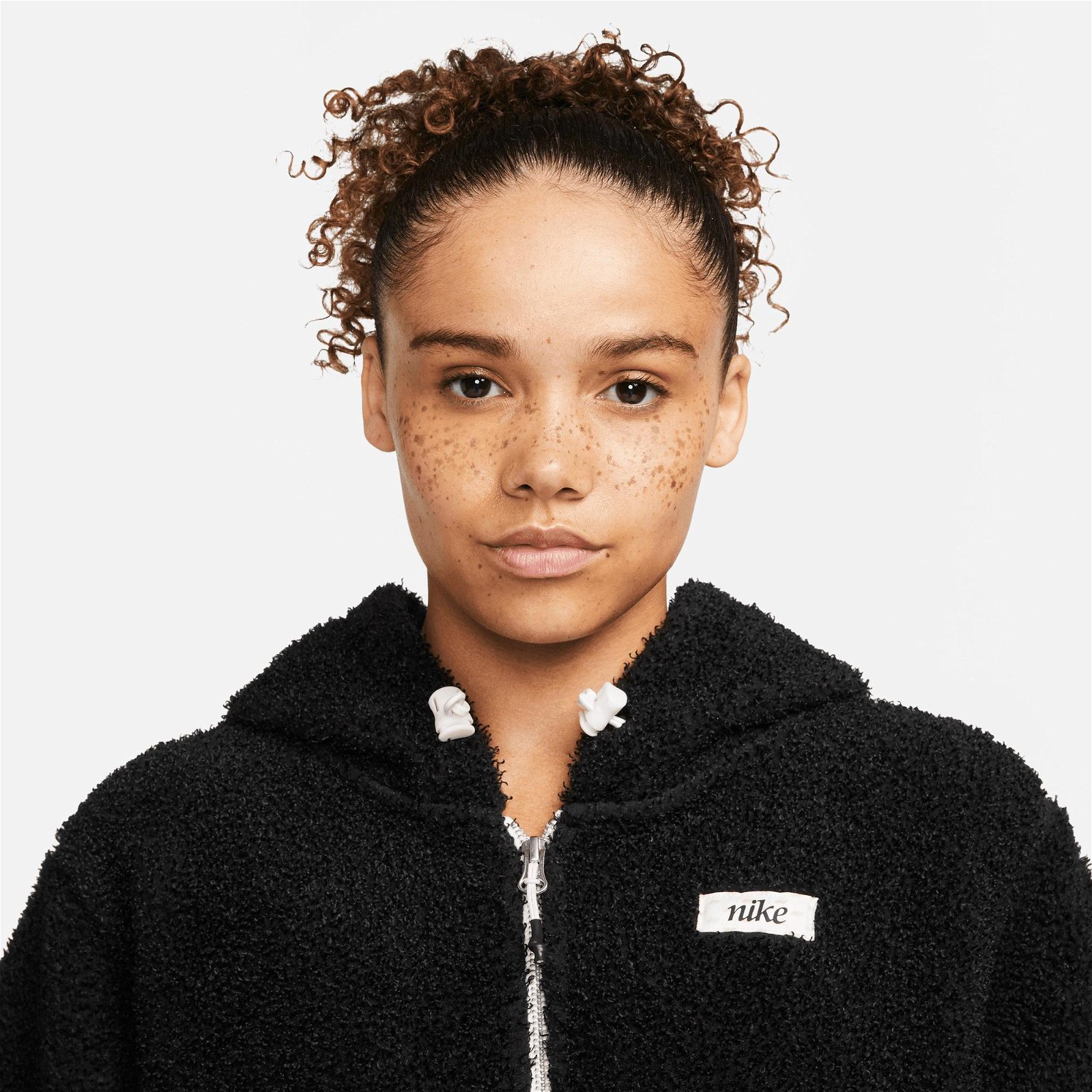 Nike Therma-FIT Cozy Full-Zip Hoodie Stmt Kadın Siyah Sweatshirt