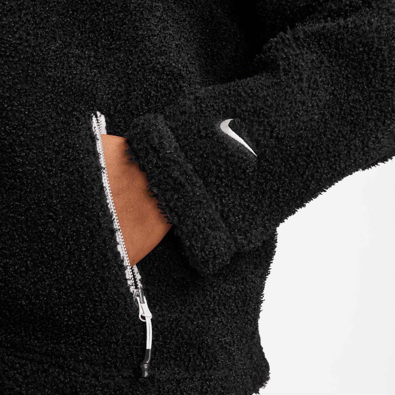 Nike Therma-FIT Cozy Full-Zip Hoodie Stmt Kadın Siyah Sweatshirt