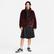 Nike Sportswear Printed Kadın Bordo Peluş Mont