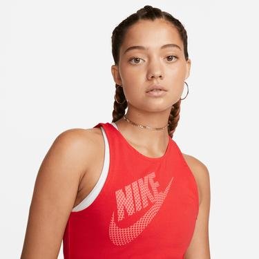  Nike Sportswear Tank Top Dance Kadın Kırmızı Kolsuz T-Shirt