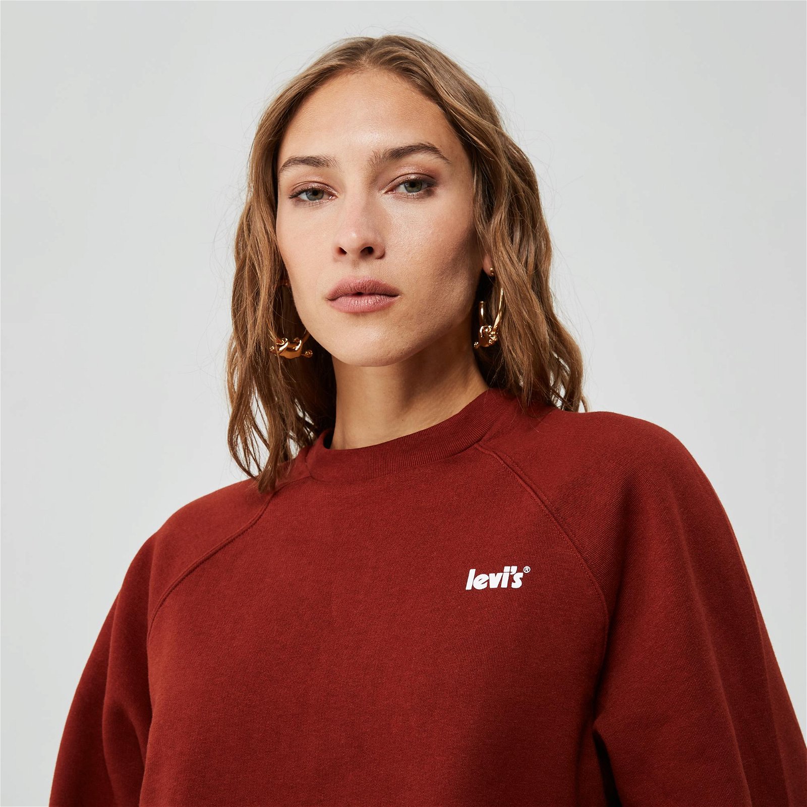 Levi's Laundry Day Raglan Crew Kadın Kırmızı Sweatshirt