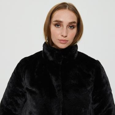  Only Onlvida Faux Fur Coat Kadın Siyah Mont