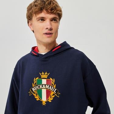  Ruck&Maul Casual Sportswear Erkek Lacivert Hoodie Sweatshirt