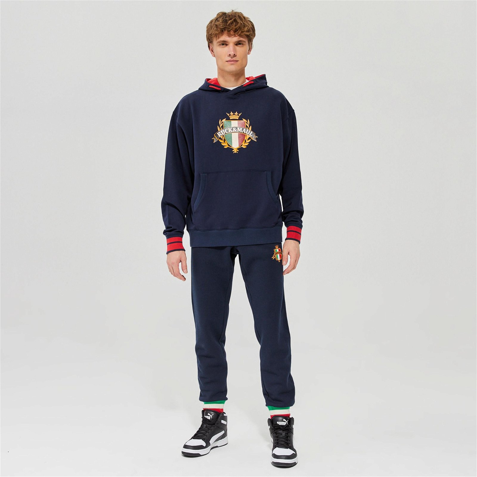 Ruck&Maul Casual Sportswear Erkek Lacivert Hoodie Sweatshirt