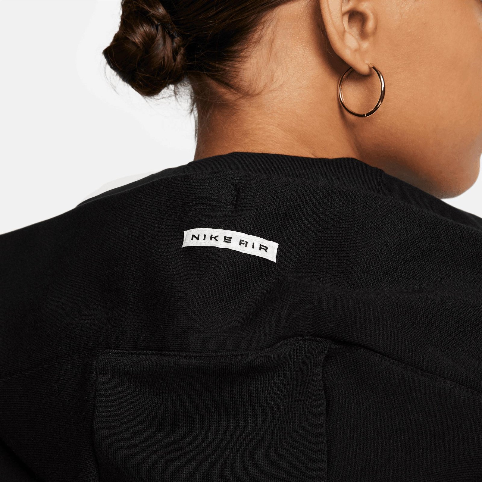 Nike Sportswear Air Fleece Kadın Siyah Sweatshirt