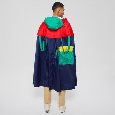  Benetton JCCxUCB Tasarım Renk Bloklu Erkek Lacivert Yağmurluk
