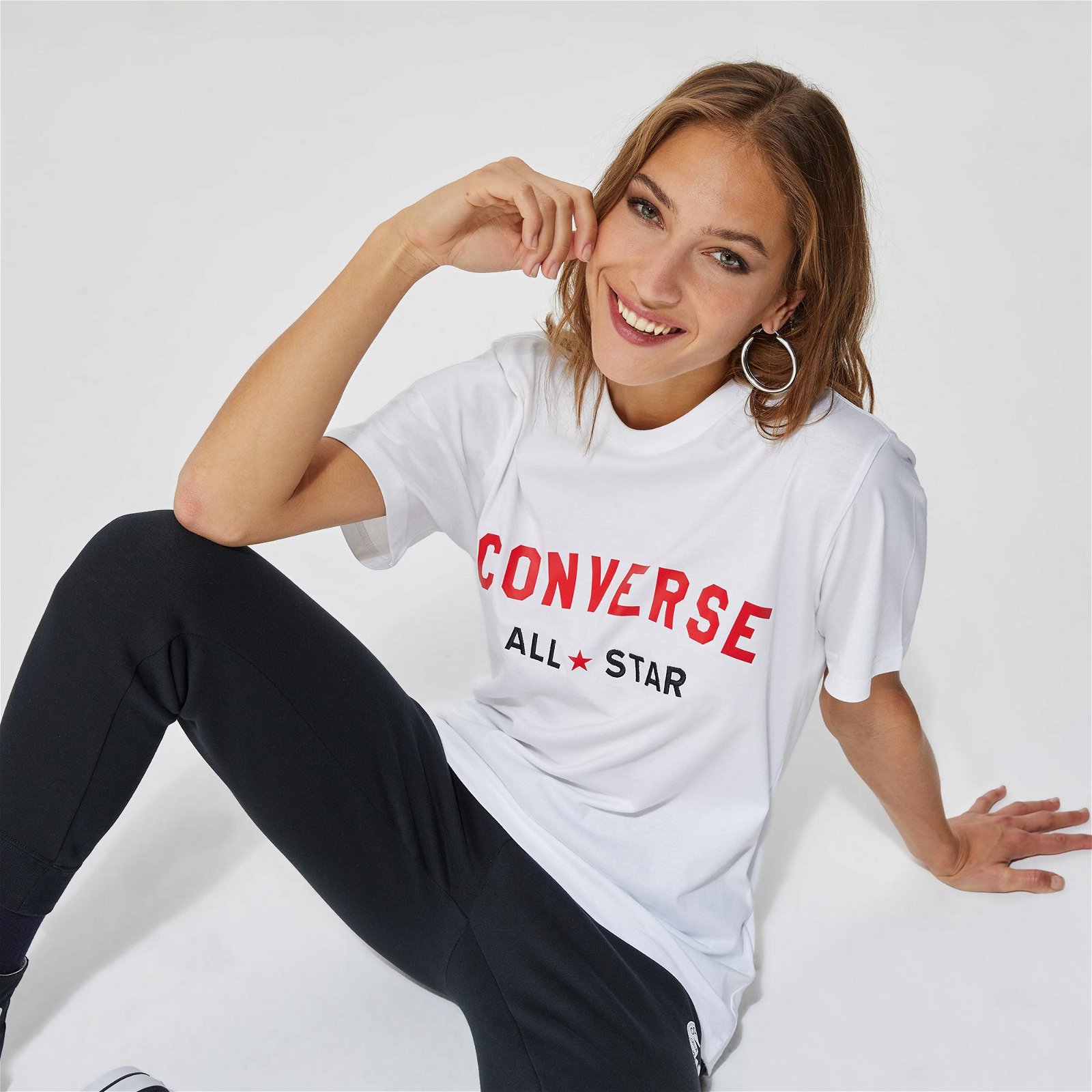 Converse Go-To All Star Logo Unisex Beyaz T-Shirt