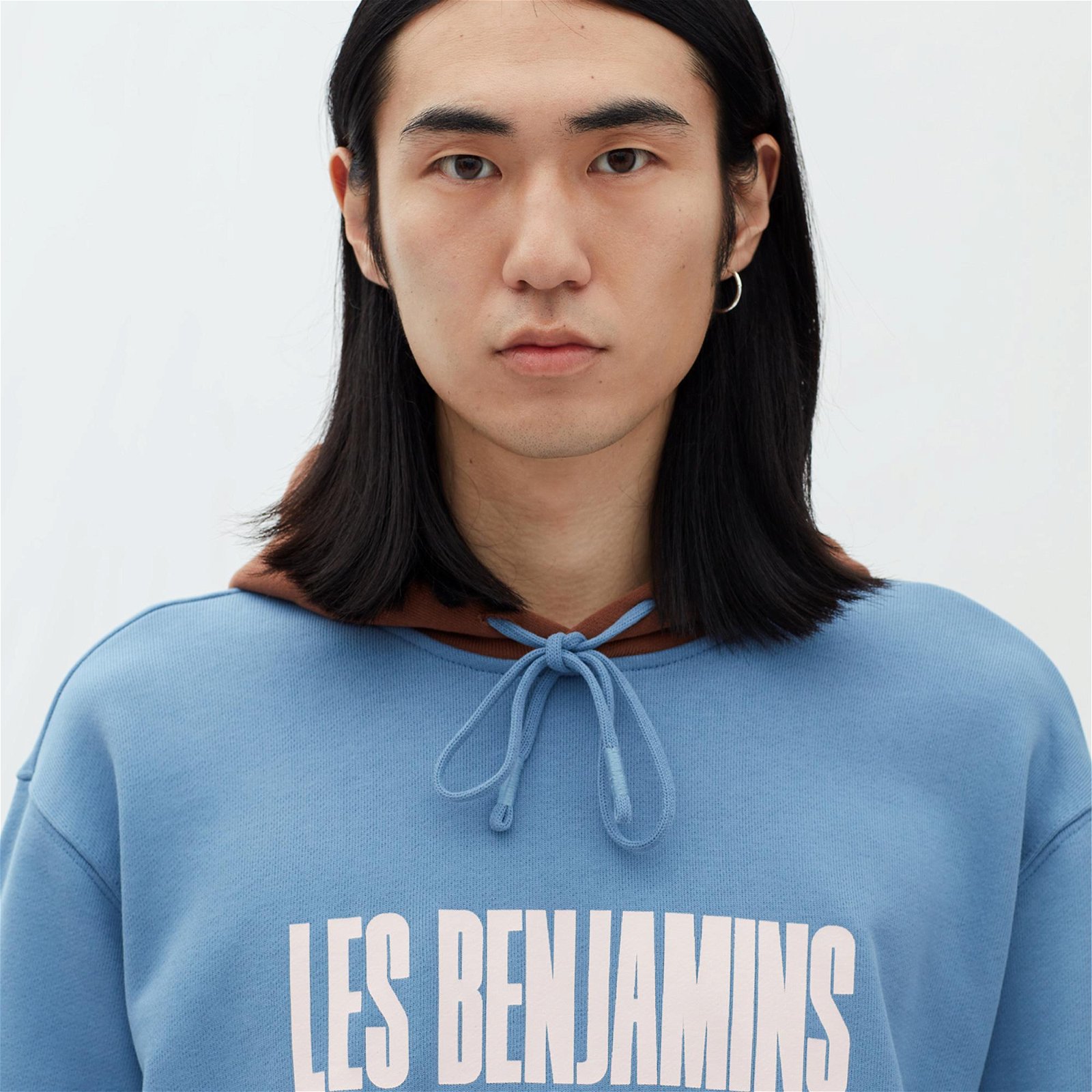 Les Benjamins Essentials Erkek Mavi Hoodie Sweatshirt