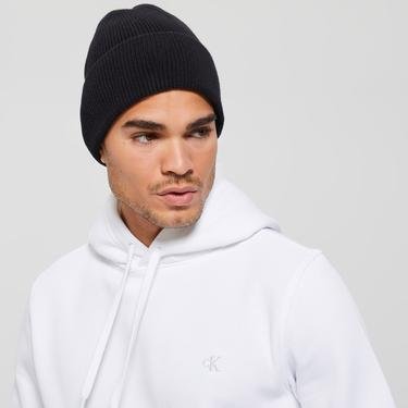  Calvin Klein Logo Tape Erkek Beyaz Sweatshirt
