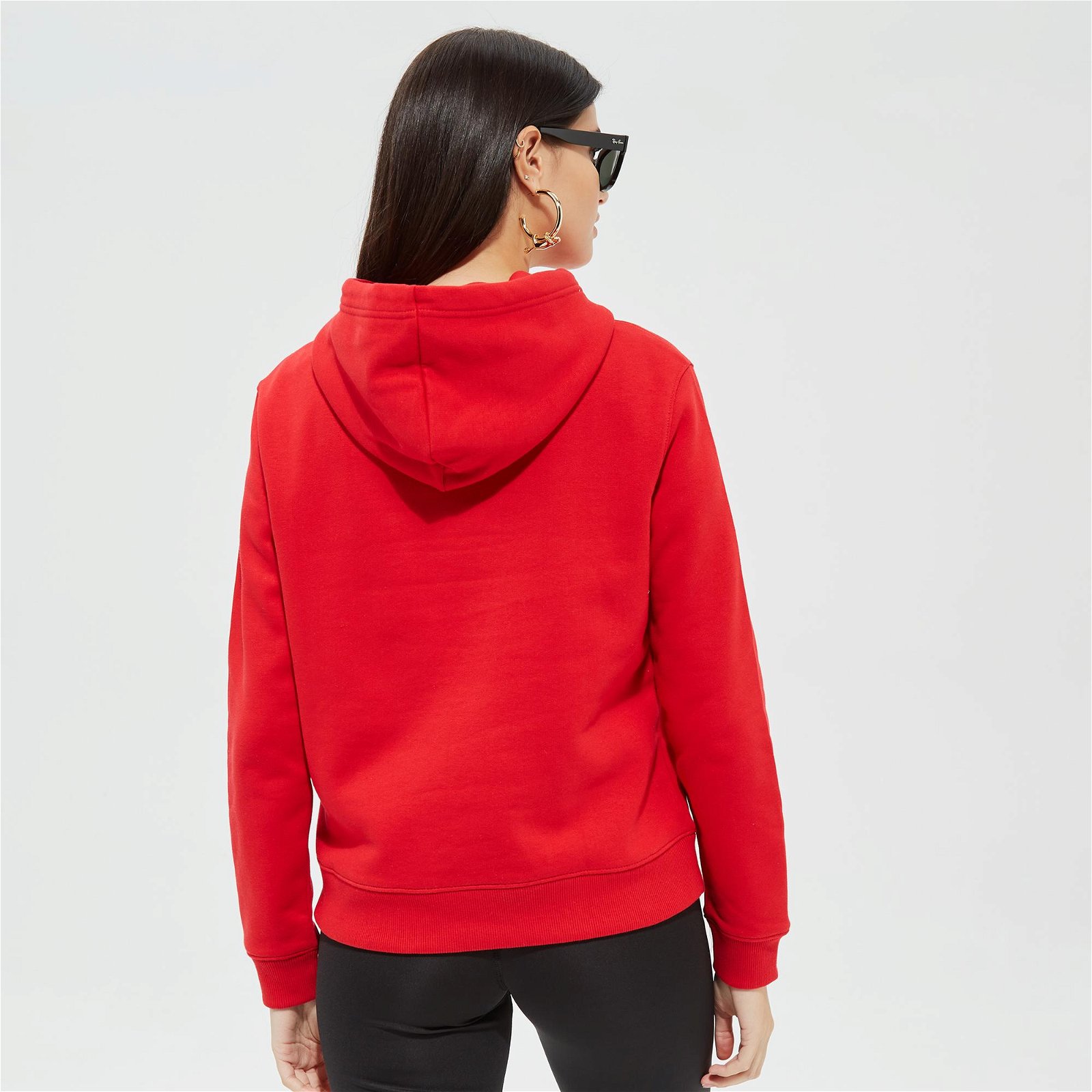 Calvin Klein Iconic Monologo Kadın Kırmızı Sweatshirt