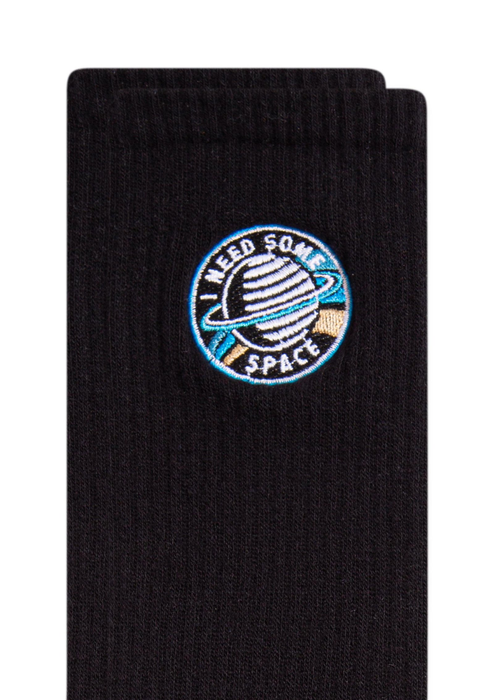 Mavi Siyah Outer Space Baskılı Soket Çorap 0910509-900