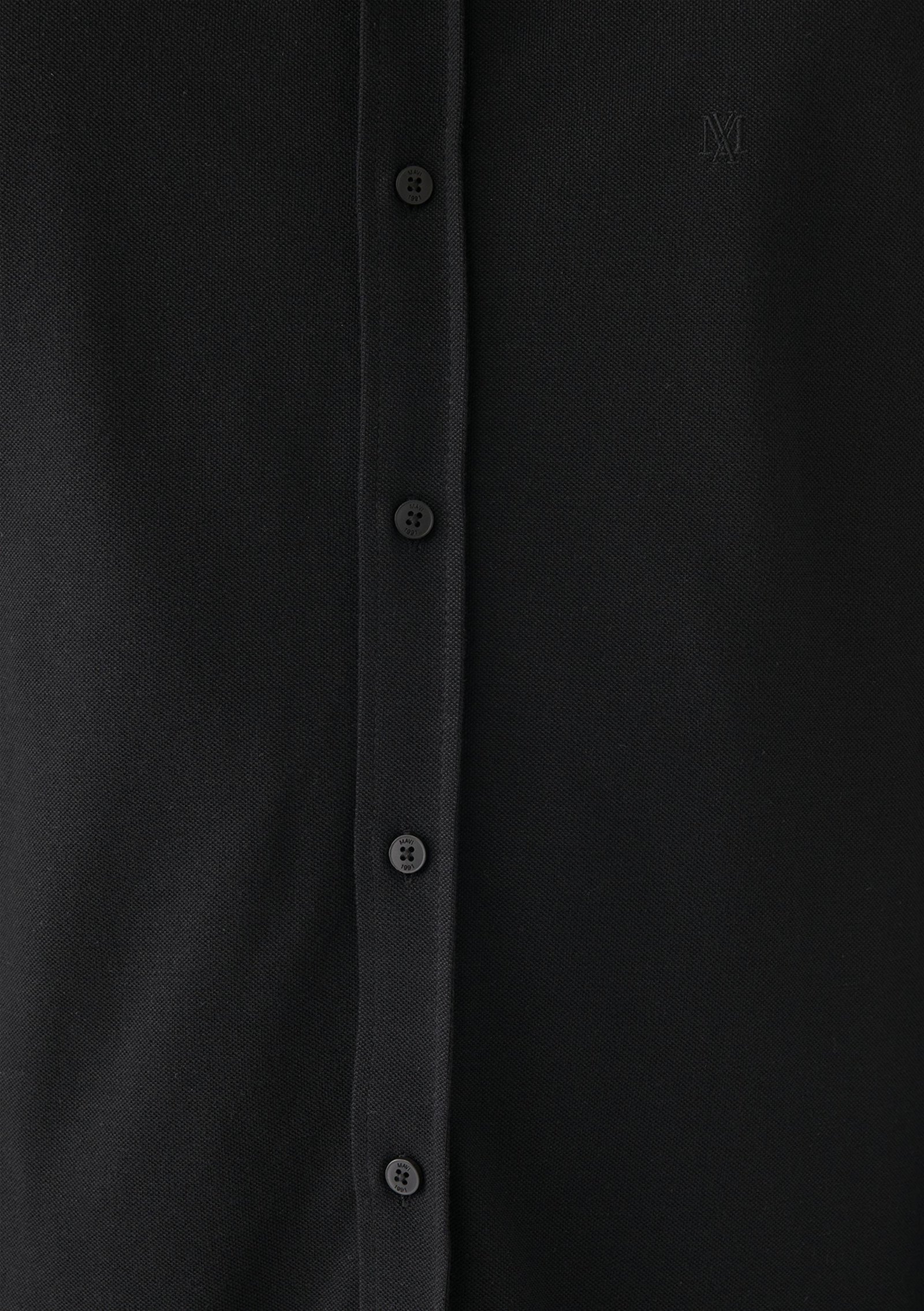 Mavi Siyah Gömlek Fitted / Vücuda Oturan Kesim 0210294-900
