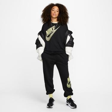  Nike Sportswear Fleece Oversize Dance Kadın Siyah Eşofman Altı