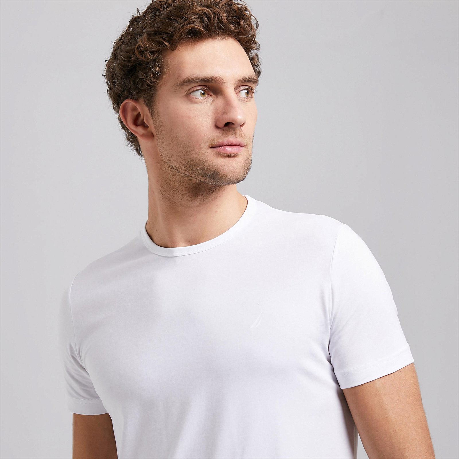 Nautica Beyaz Standart Fit T-Shirt