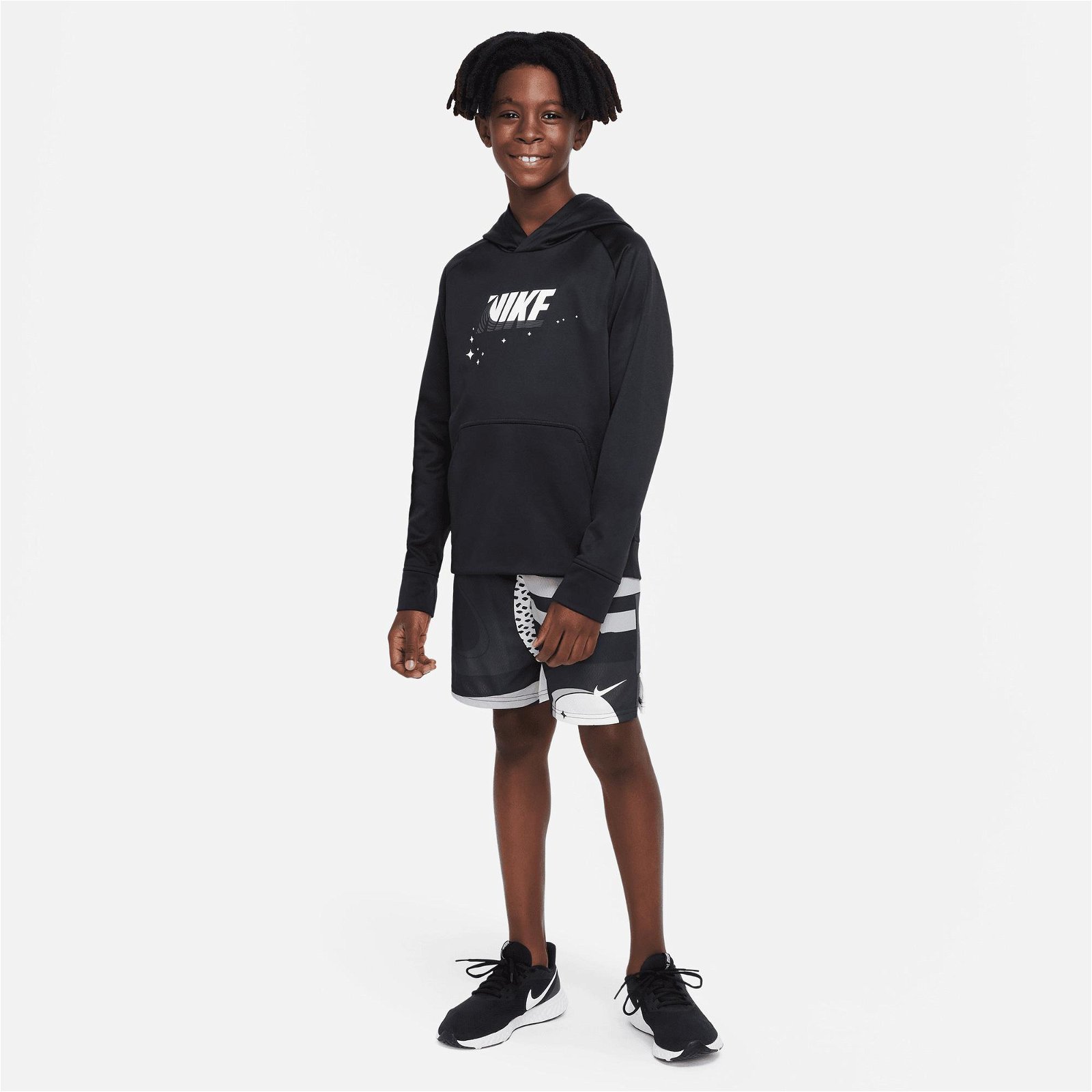 Nike Therma-FIT Hoodie 1 Çocuk Siyah Sweatshirt