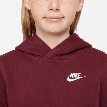  Nike Sportswear Hoodie Club Çocuk Bordo Sweatshirt