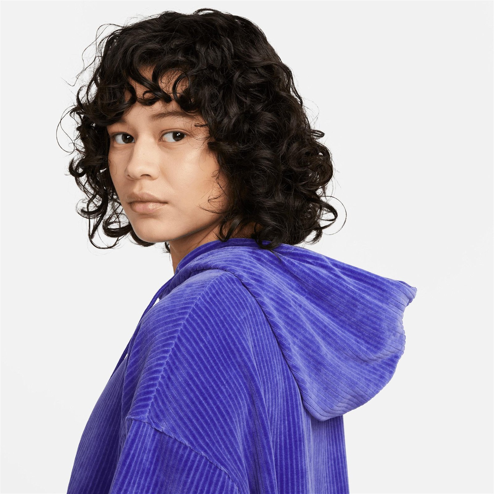 Nike Sportswear Mod Crop Po Kadın Mavi Sweatshirt