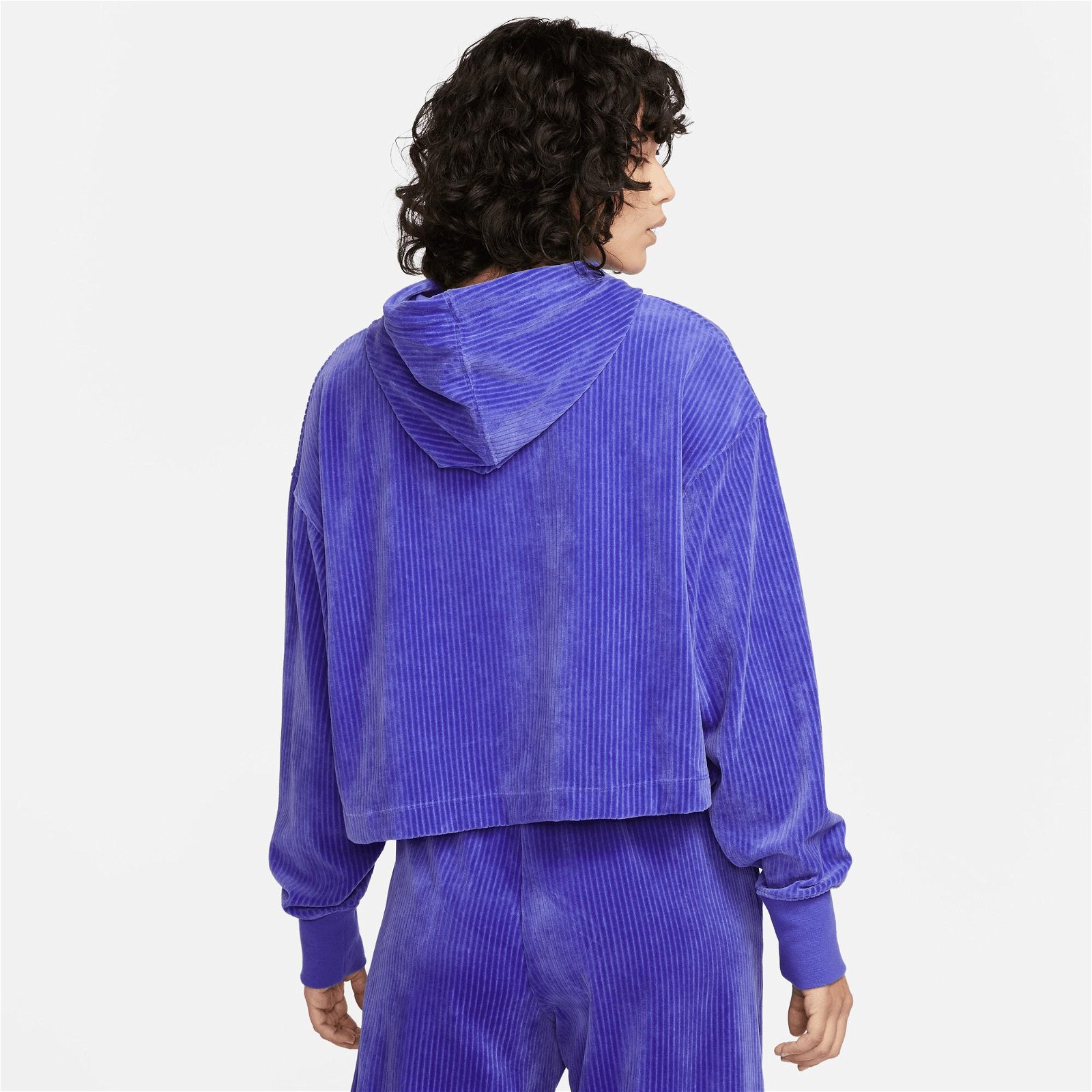 Nike Sportswear Mod Crop Po Kadın Mavi Sweatshirt
