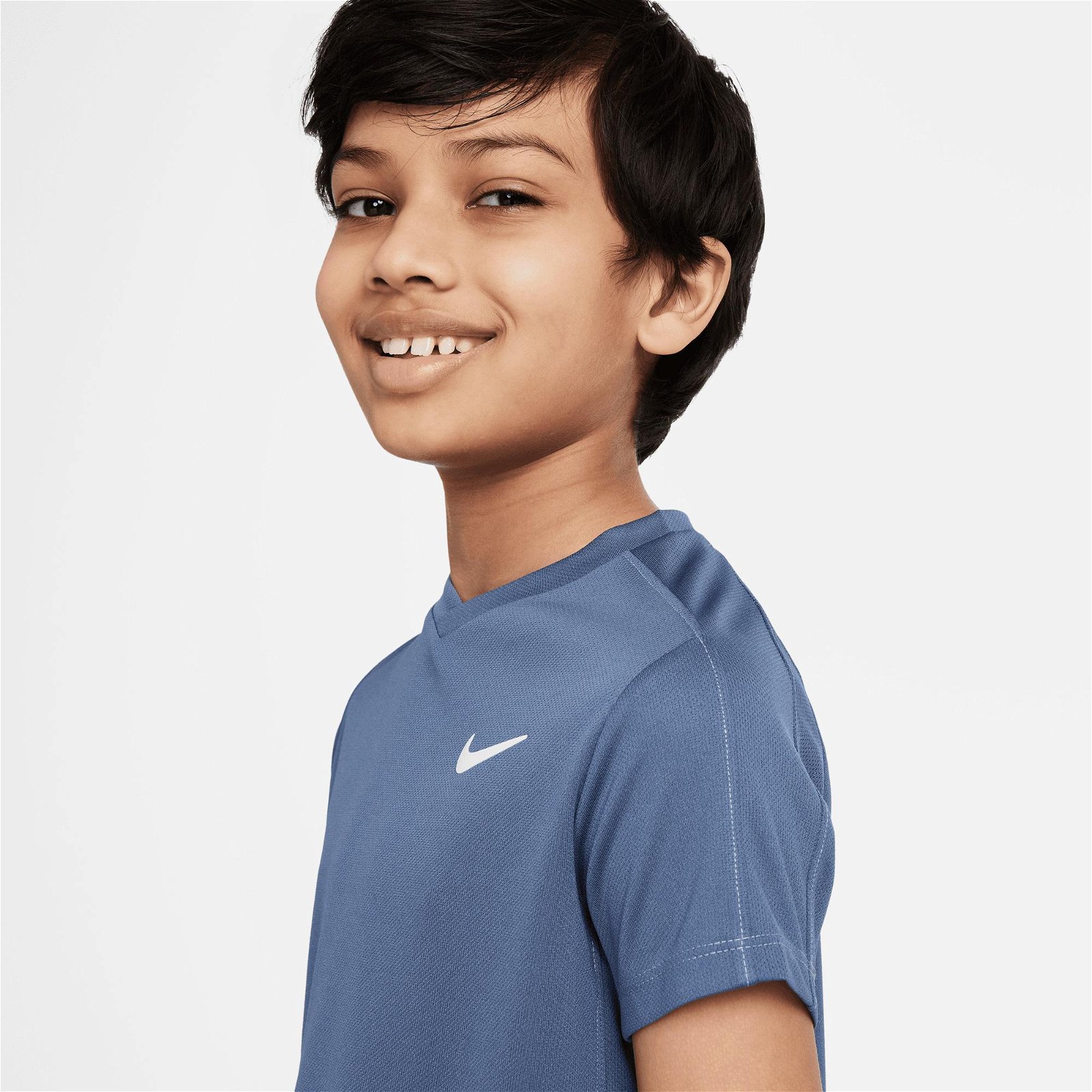Nike Court Dri-FIT Victory Top Çocuk Mavi T-Shirt